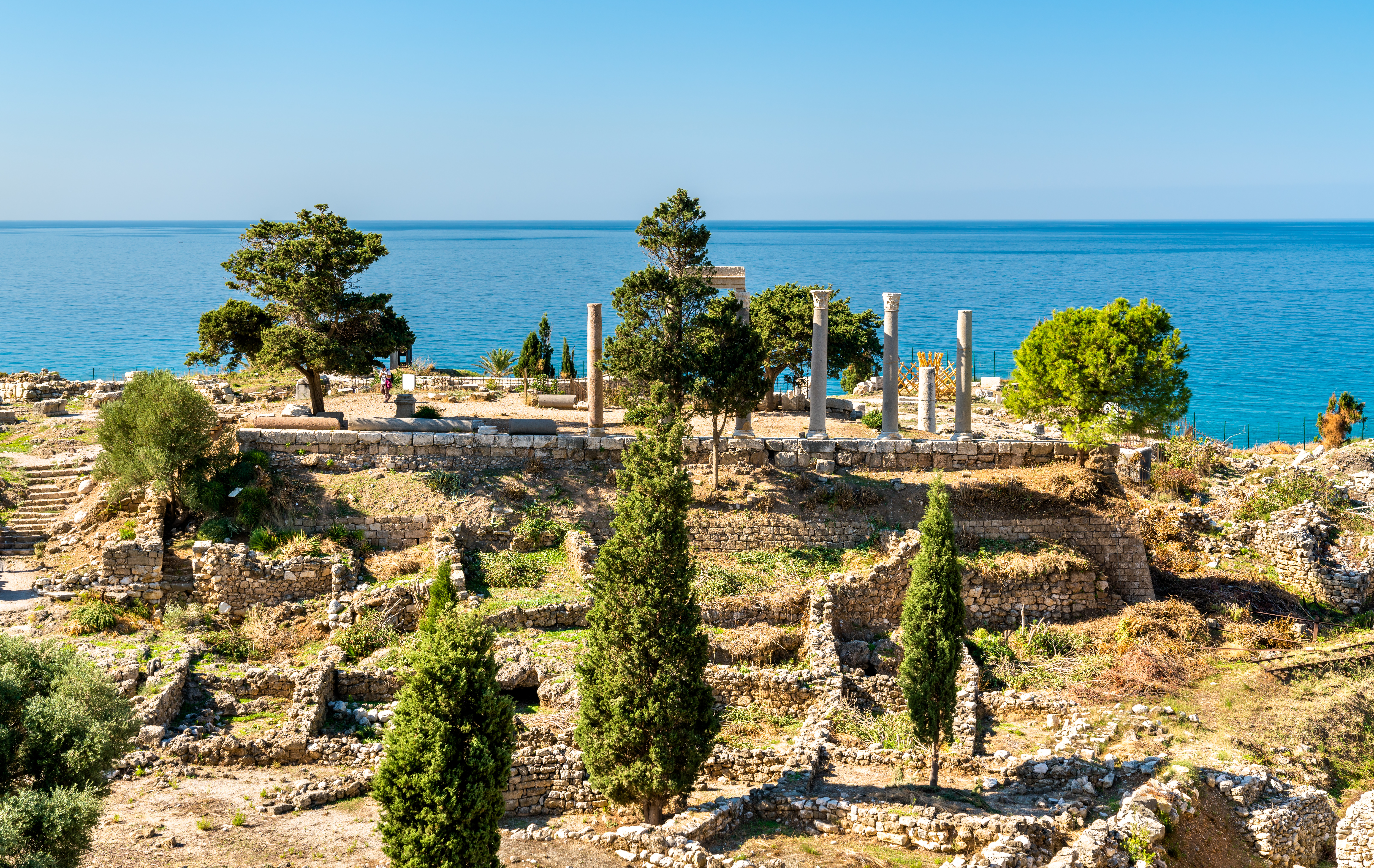 Ancient ruins on the Phoenician coast of Lebanon at Byblos